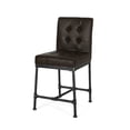 thumbnail image 3 of Dark Brown Upholstered Industrial Counter Stool (2) - Style, Metal Pipeline Stools ( Of 2) Upholstery, 3 of 7