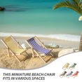 thumbnail image 3 of FUTUREORYY 5Pcs Portable Folding Chair Mini Beach Chair For Outdoor Simulation Fairy Garden Accessory With Wood, 3 of 8