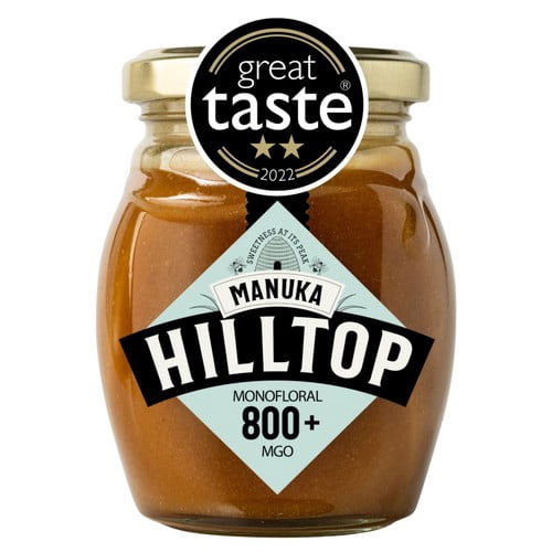 Hilltop Honey Manuka MGO800+ Honey 225g, British Import (Pack of 2)