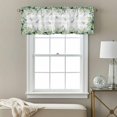 thumbnail image 3 of Eucalyptus Leaves Valance Curtain Green Leaf Gray White Plaid Vintage Window Valances Rod Pocket Short Curtains Window Treatments for Kitchen Bedroom Bathroom Laundry 42" x 12", 3 of 9