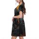 thumbnail image 2 of Balery Full Moon Black Dragon Vestidos sueltos de manga corta para mujer, vestidos de verano 2025, vestidos casuales de corte A con vuelo., 2 of 6