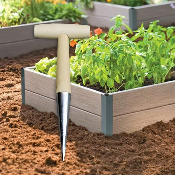 Herramientas de jardín Dibber de mano perfecl plantador de bombillas Acero inoxidable