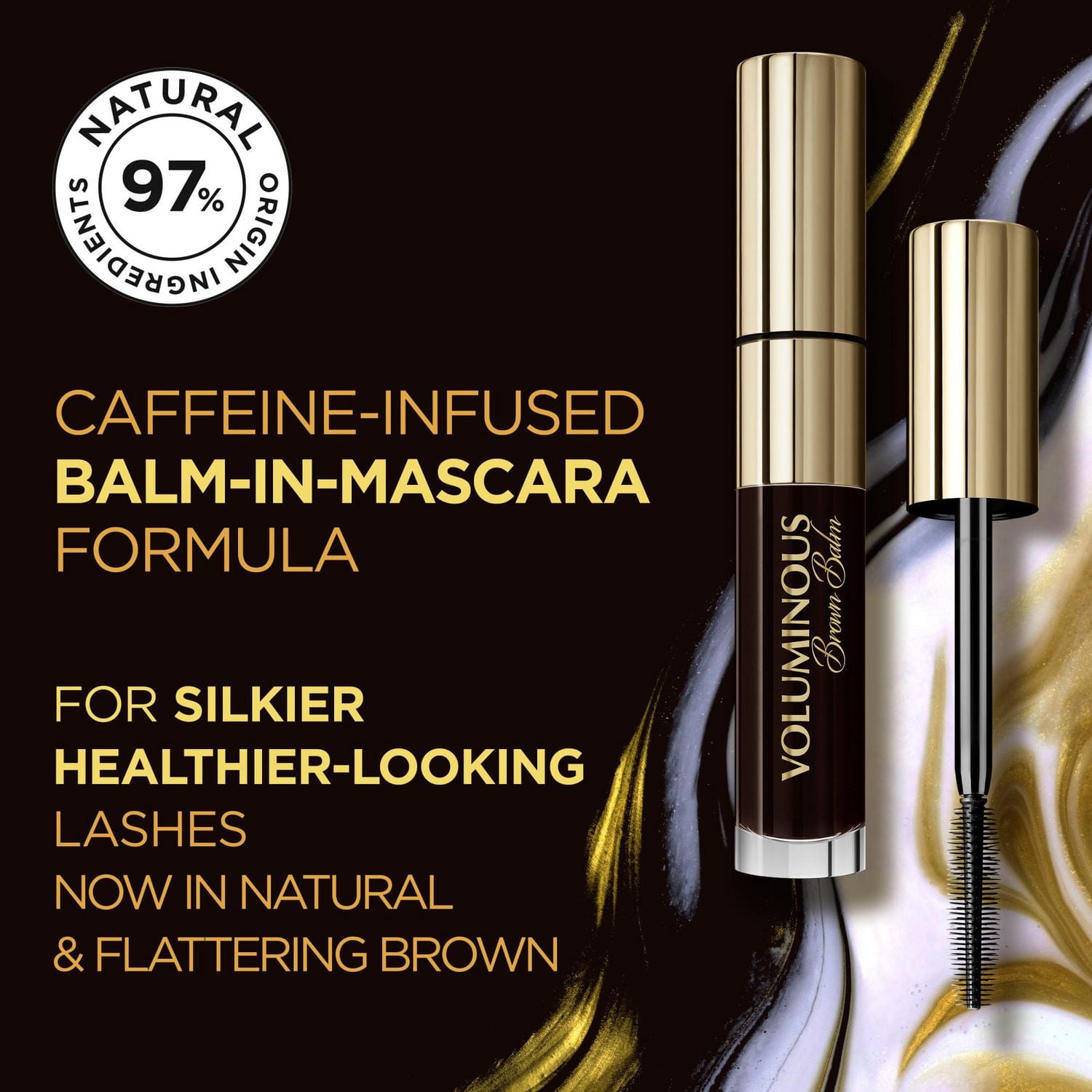 L'Oreal Paris Voluminous Noir Balm Mascara, Volumizing, Caring, Instant Defined Volume, Black, 0.26 fl. oz.