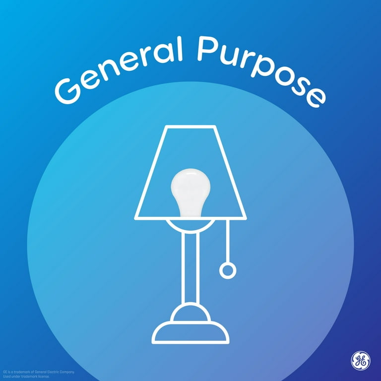 GE LED Light Bulbs, 60 Watt, Daylight, A19 Bulbs, Medium Base, Frosted Finish, 9yr, 4pk