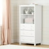 South Shore Little Smileys Shelving Unit with Drawers, White