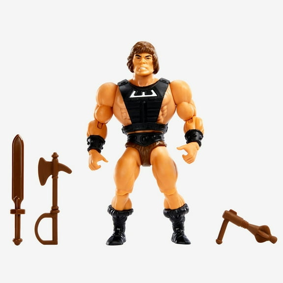 Masters of the Universe Origins Action Figure, WUN-DAR, Savage He-Man, Articulated Collectible Motu Toy with Accessory and Mini Comic