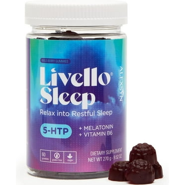 Alexsyn Livello Sleep — Berry Gummies for Restful Sleep & Relaxation with 5-HTP, Melatonin & Vitamin B6, 60 Servings