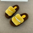 thumbnail image 6 of SYMOID Womens Yellow Pl-Sh Rhinestone Open-Toe Slippers - Soft Warm Nylon Spandex Comfort Footwear for Home & Light Outdoor, Sizes 36-40 (Us 5-8),Size 38, 6 of 9