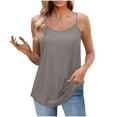 thumbnail image 6 of fatyb Summer Tank Tops for Women Adjustable Spaghetti Strap Camisole Sleeveless Plain Casual Cami Shirts, 6 of 7