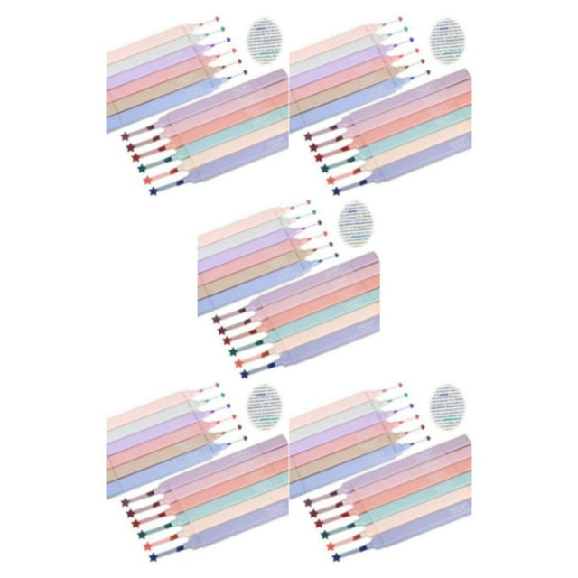 Transemion 12pack/lot Marker Pens For Stationery Lovers Eye-caring Colors And Safe 5Set
