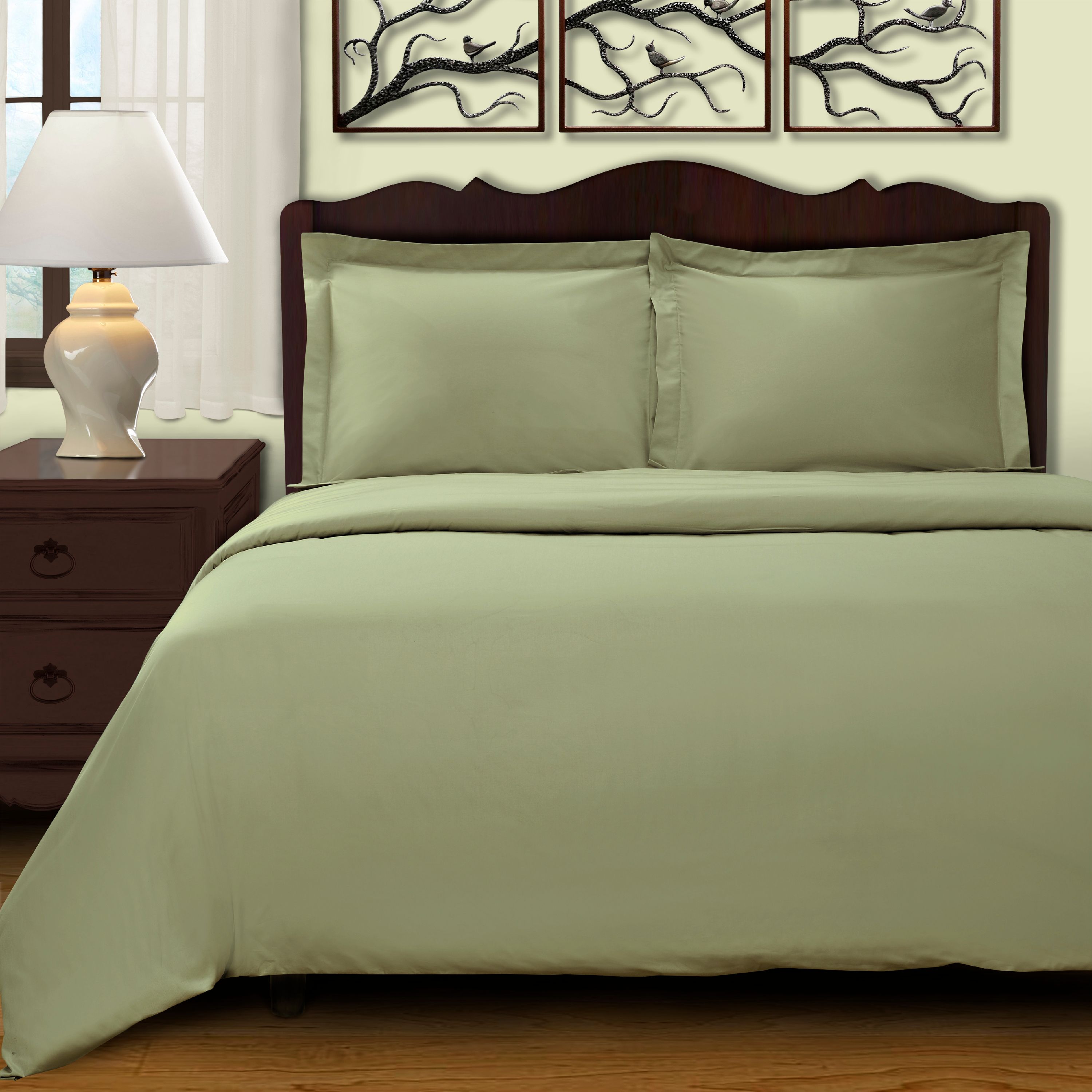 Superior Egyptian Cotton Duvet Cover Set, Twin, Navy Blue