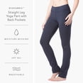 thumbnail image 4 of Fishers Finery Women's Straight Leg Yoga Pant with Pockets; Cotton & Modal Blend (Navy, S Petite), 4 of 6