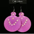 thumbnail image 4 of Mi Amore Dangle-Earrings Purple/Silver-Tone, 4 of 5