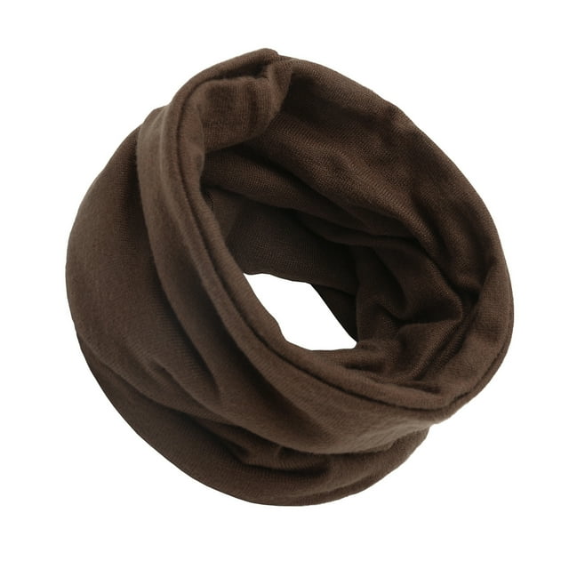relayinert Fashionable Loop Tube Scarf Unisex Soft And Breathable Lightweight And Portable Fashionable Coffee