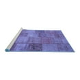 thumbnail image 2 of Ahgly Company Machine Washable Indoor Rectangle Patchwork Blue Transitional Area Rugs, 7' x 10', 2 of 4