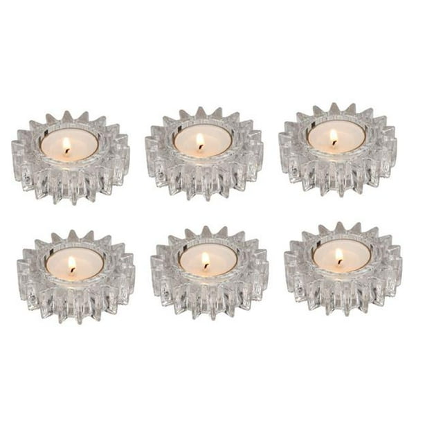 Biedermann & Sons HJ38 Porte-Bougie en Verre pour Roue Dentée - Pack de 6