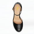 thumbnail image 2 of FSJ Women Retro Round Closed Toe Sandals Studded Rivet Platform Ankle Strap Chunky Block Heel Pumps Office Church Shoes Size 6 Black, 2 of 5