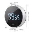thumbnail image 2 of KFFKFF Digital Timer for Kitchen, Magnetic Up/Down Timer with 3-inch Bright LED Screen, 3 Sound Levels & 2 Illumination Settings, Ideal Digital Visual Timer for Cooking, Classroom, Study, Fitness, 2 of 9