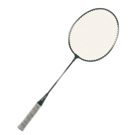 Heavy-Duty Steel Badminton Racket, Dimpled leather grip for comfort By Champion