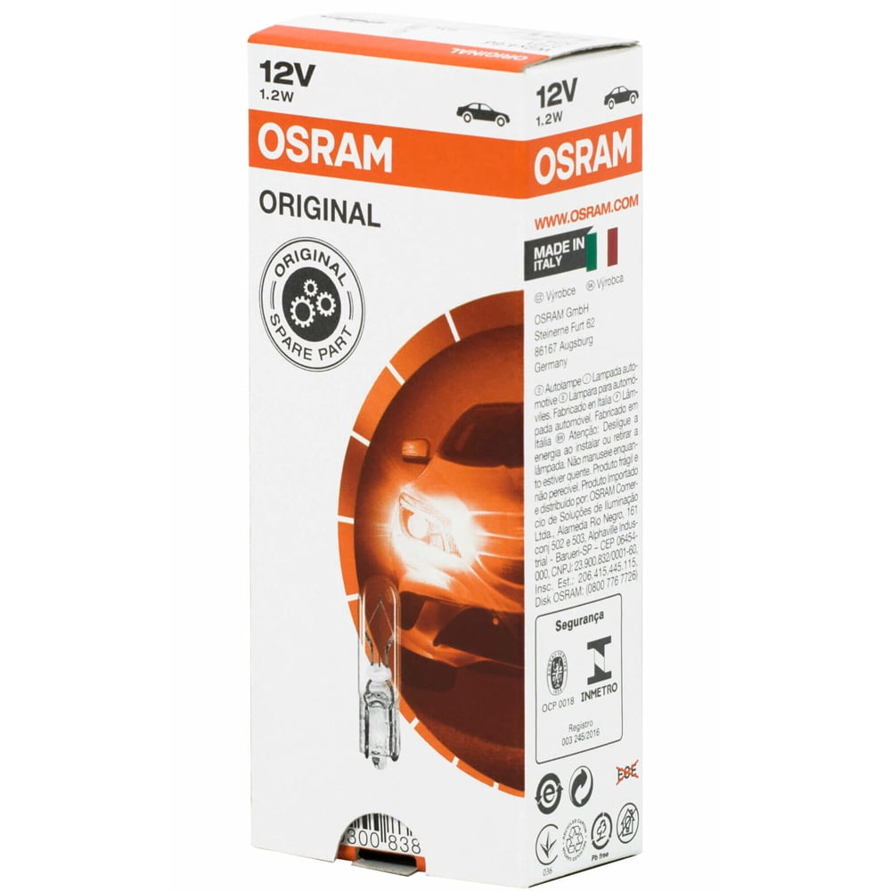 10-PK Osram 2721 1.2W 12V ORIGINAL High_Performance Automotive Bulb ...