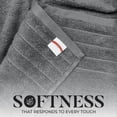 thumbnail image 6 of RIVERSIDE Bath Towel 4 Pack 30x60 Soft Cotton Quick Drying Large Towels for Bathroom - Gray, 6 of 9
