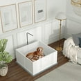 thumbnail image 2 of PawHut Boîte de Mise Bas pour Chiens avec Support de Lumière Rétractable, Tapis, 41 Pouces x 39 Pouces, 2 of 9