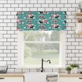 thumbnail image 4 of Cute Cat Christmas Hat Christmas Kitchen Curtain Valance, Window Curtain Valance Rod Pocket, 1 Panel Short Valances Window Treatment for Living Room Bedroom Bathroom Cafe Xmas Decor (54x18 Snow Blue), 4 of 6