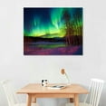 thumbnail image 2 of COMIO  Canvas Prints Northern Canvas Wall Art Green Aurora Borealis Painting Framed Nature Iceland Landscape Poster for Home Bathroom Bedroom Decor, 2 of 4