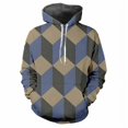 thumbnail image 3 of Sudadera con capucha con estampado 3D de cuadrados coloridos para hombre, sudadera con patrón geométrico, sudaderas casuales de moda, jersey de gran tamaño, mangas largas, 3 of 5