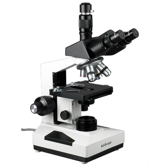 AmScope  5MP Camera 40x-1600x Biological Compound Microscope
