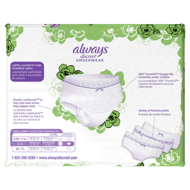 Always Discreet Incontinence Underwear Maximum Absorb Large - 17