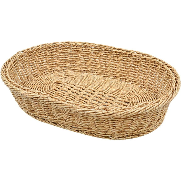 Alvinma Creative Hand Woven Imitation Rattan Fruit Basket Bread Basket Fruit Holder
