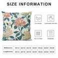 thumbnail image 5 of Autua Coral Floral Pillow Covers, Turquoise Orange Flower Outdoor Decorative Teal Throw Pillows Colorful Flower Couch Cushion Case for Chair Sofa Bedroom Living Room Decor 24x24in, 5 of 5