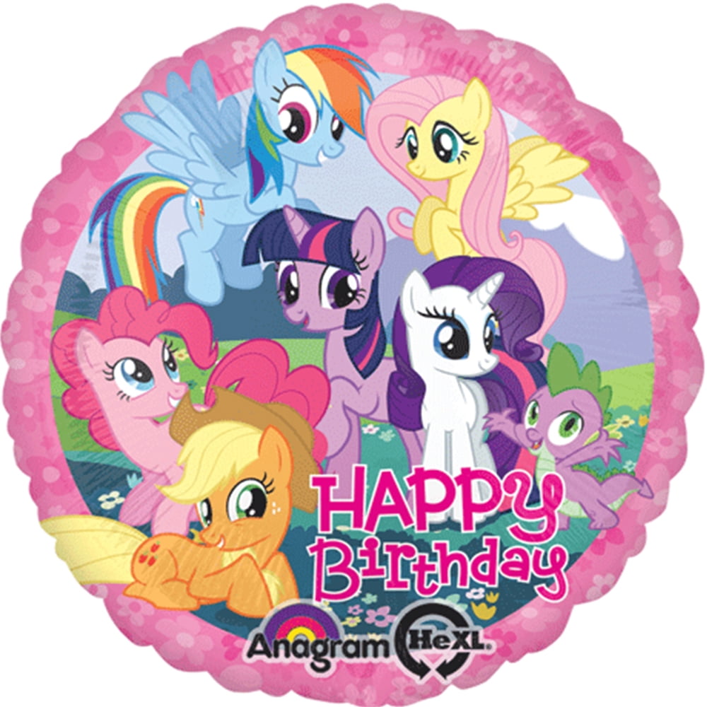My Little Pony Happy Birthday Foil / Mylar Balloon 18" ( Each