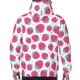 thumbnail image 7 of Goofa Hand Drawn Strawberry for Men's Hooded Sweatshirt - Lightweight Pullover Hoodie with Kangaroo Pocket, Perfect for Everyday Wear-Large, 7 of 7