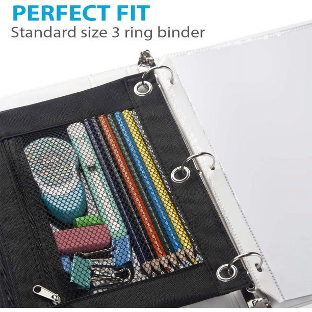 Forvencer Estuche Para Lápices Para Carpeta De 3 Anillas, Estuche