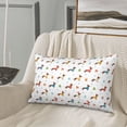 thumbnail image 5 of Honeii winter Snowflake Dachshund Pattern Decorative Throw Pillow Case - Elevate Your Couch, Sofa, or Bed with Stylish Home Decor-14"x20", 5 of 6