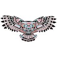 thumbnail image 3 of CafePress - Mystic Owl In Native American Style Baseball Jerse - Cotton Baseball Jersey, 3/4 Raglan Sleeve Shirt, 3 of 4