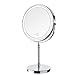 thumbnail image 3 of Lighted Makeup Mirror, 8" Rechargeable Double Sided Magnifying Mirror with 3 Colors, 1x/10x 360Â° Rotation Touch Screen Vanity Mirror, Brightness Adjustable Magnification Cosmetic Light up Mirror, 3 of 4