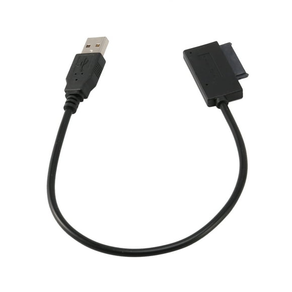 2X USB 2.0 to Mini Sata II 7+6 13Pin Adapter Converter Cable for Laptop CD/DVD ROM Slimline Drive