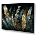 thumbnail image 2 of DESIGN ART Designart "Gold Feather Glamour Iv" Glam Feather Canvas Print 20 in. wide x 12 in. high, 2 of 5