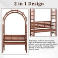 thumbnail image 3 of Ktaxon 6.8FT Wooden Arbor Garden Arbor Wedding Arch 2 IN1 Arch Bench Outdoor Decor,Wood, Brown, 3 of 6