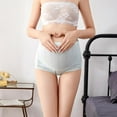 thumbnail image 3 of Hollow Out Solid Cotton Maternity Panties High Waist Pregnant Briefs Adjustable Lace Trim Maternity Underpants, 3 of 10