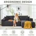 thumbnail image 3 of SEENYOO 108.7" Lounge Sofa, Gray Sofa Bed for Living Room, Modular L-Shape Cloud Couch with Memory Foam & Oversized Chaise, 3-Seat Sectional, 3 of 10