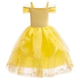 thumbnail image 2 of Princess Belle Costume for Girls Yellow Dress Halloween Cosplay Birthday Outfit, 2 of 8
