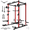 RED, variant on Eonfit E2 Power Cage with 3D Rotation Arms - Multi-Functional Power Rack for Home Gym. 1500lb Squat Rack for Home Gym. Pulley System for Cable Crossover & LAT Pulldown (E2 BLK PRO)
