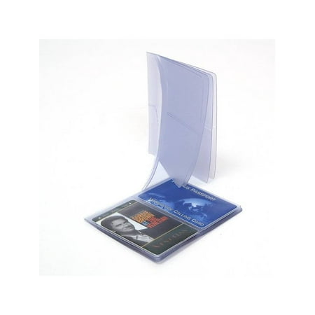 Wallets Made In Usa Hipster Wallet Plastic Insert Pictures Cards 6 Pages SET OF 2 Insert Made in USA Clear One Size ()