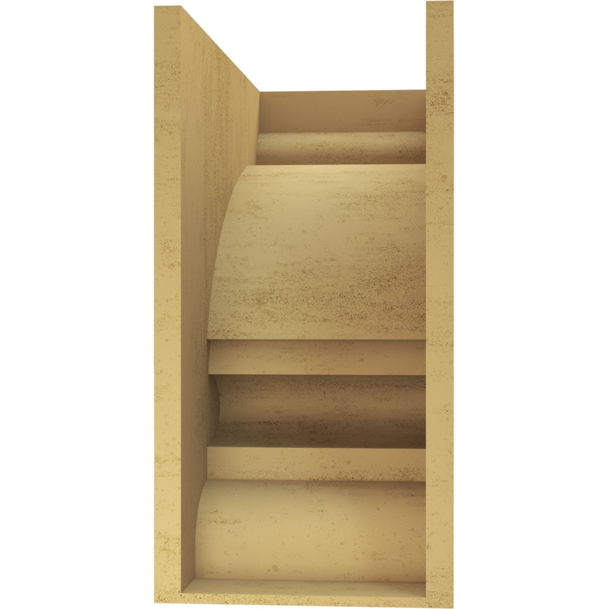 11"W x 22"D x 22"H Classic Diane Rough Cedar Woodgrain TimberThane Corbel, Primed Tan