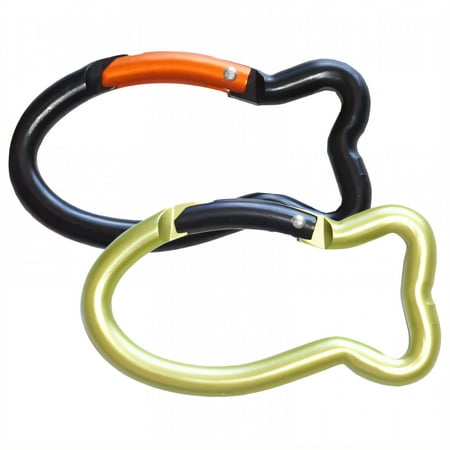 TALENO 2Pcs Carabiner Clip Quick Link Aluminum Alloy Small Carabiner Clip Creative Shape 2.95 *1.61 Carabiner for Keys Colormixing2 80N