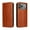 Brown, variant on TECH CIRCLE for iPhone 17 Pro Classic Wallet Case, Genuine Leather Magnetic Closure Book Folding Flip Leather Case with Card Holder Kickstand TPU Shockproof Protective Phone Cover,Red